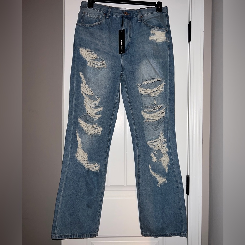 Ripped Flare Jeans